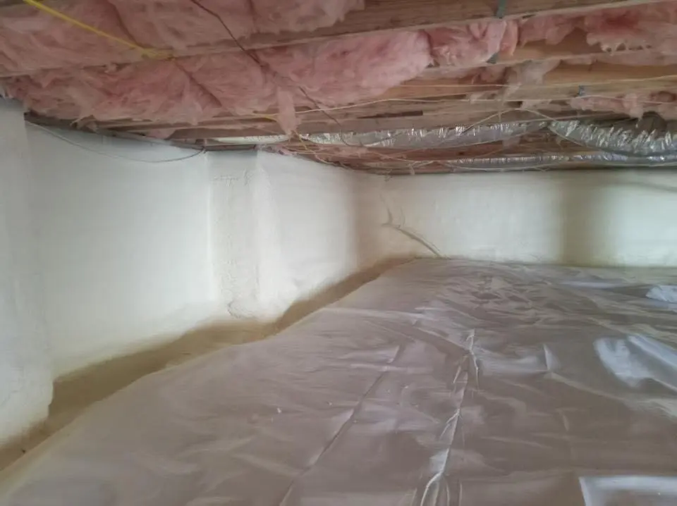 Crawl space encapsulation with closed-cell spray foam for Attic Insulation in Lawrenceburg
